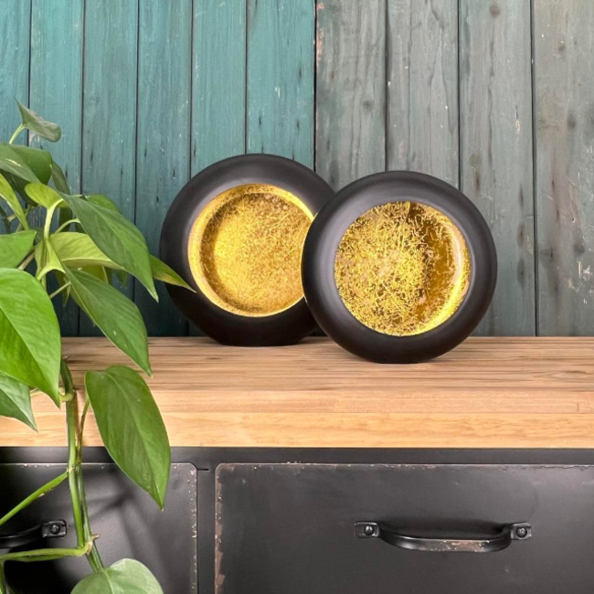 Windlichten Rond | Goud