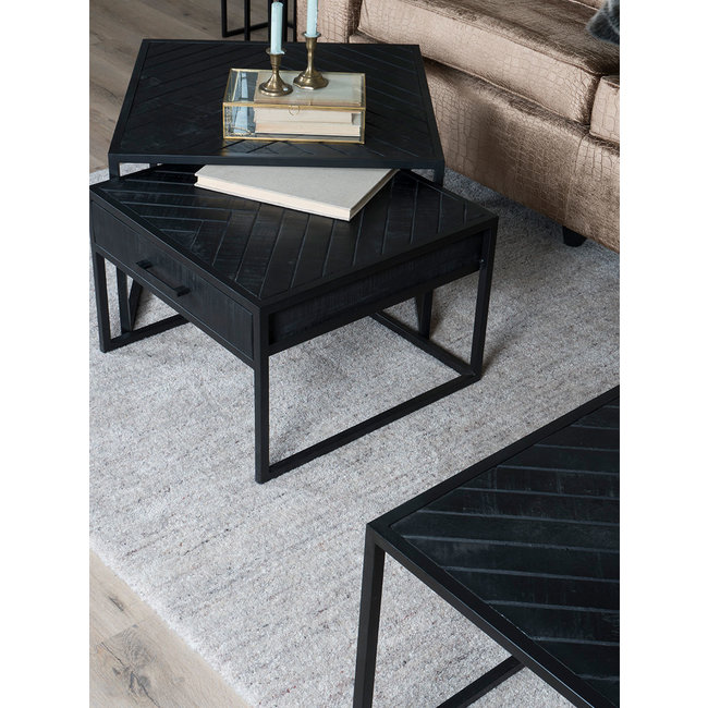 2 Salontafels Visgraat | Zwart