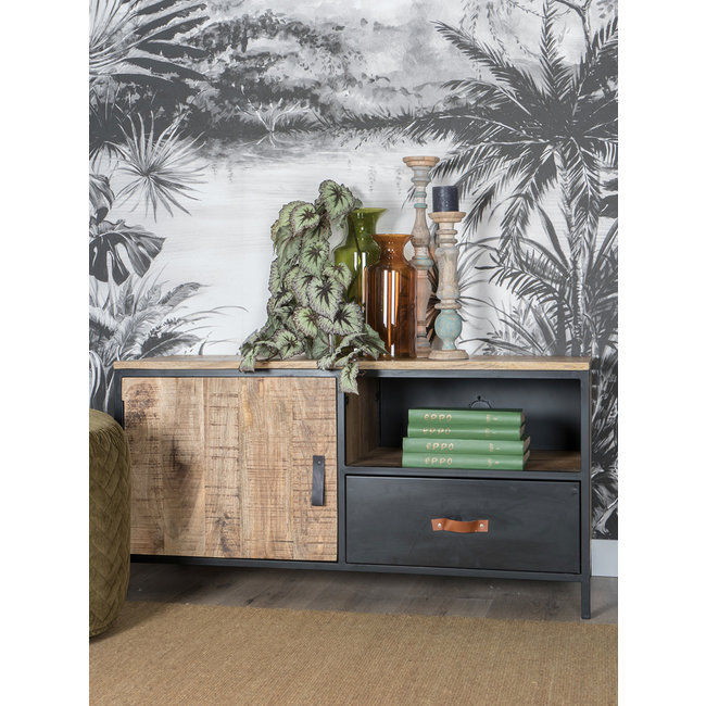 TV-meubel Abel links 120 | Zwart