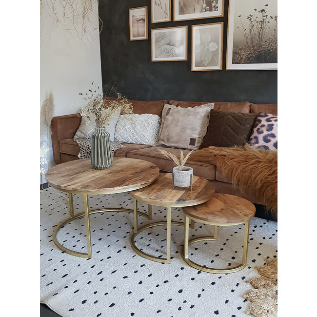 3 Salontafels | Goud