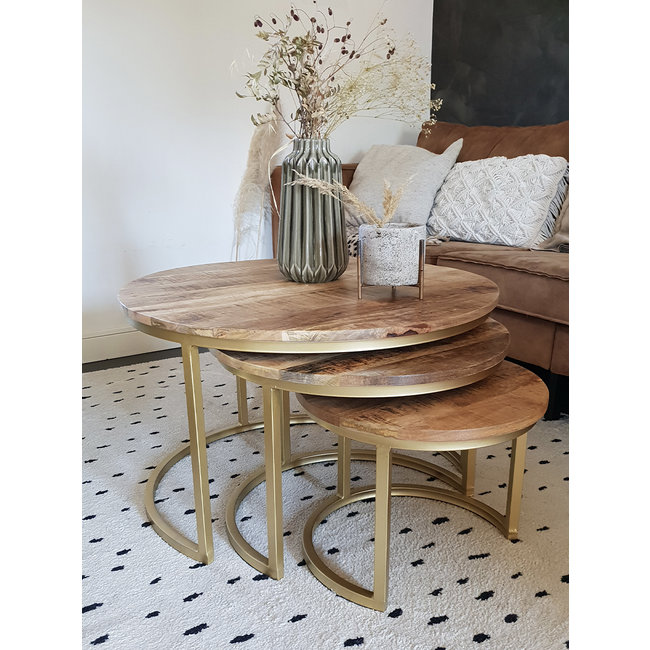 3 Salontafels | Goud