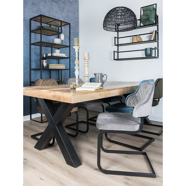 Vakkenkast Moos hout smal | Bruin