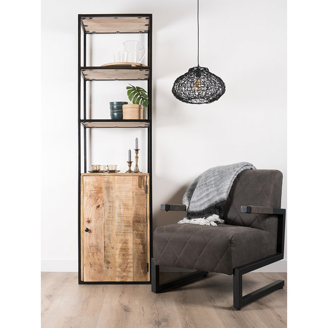 Vakkenkast Cil deur smal | Bruin