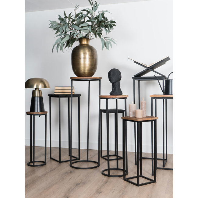 Plantentafels Sam Vierkant - Set van 3 - Bruin Mangohout