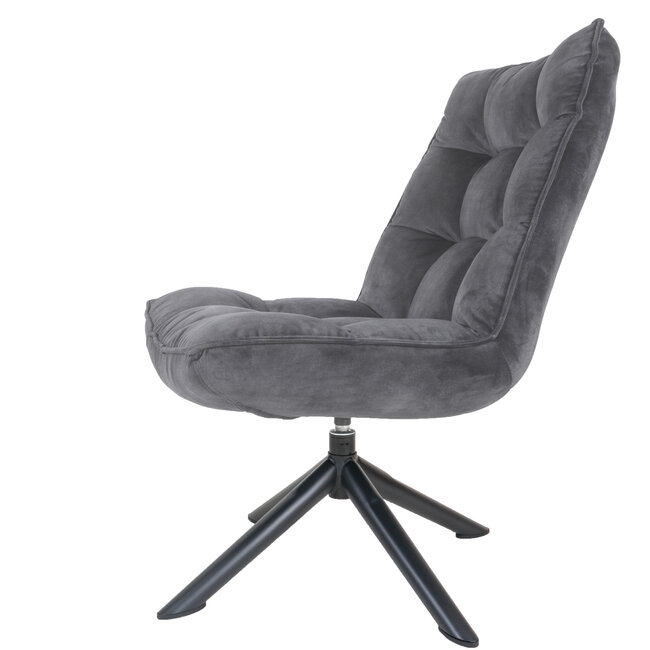 Fauteuil Rik Adore Velvet | Grijs