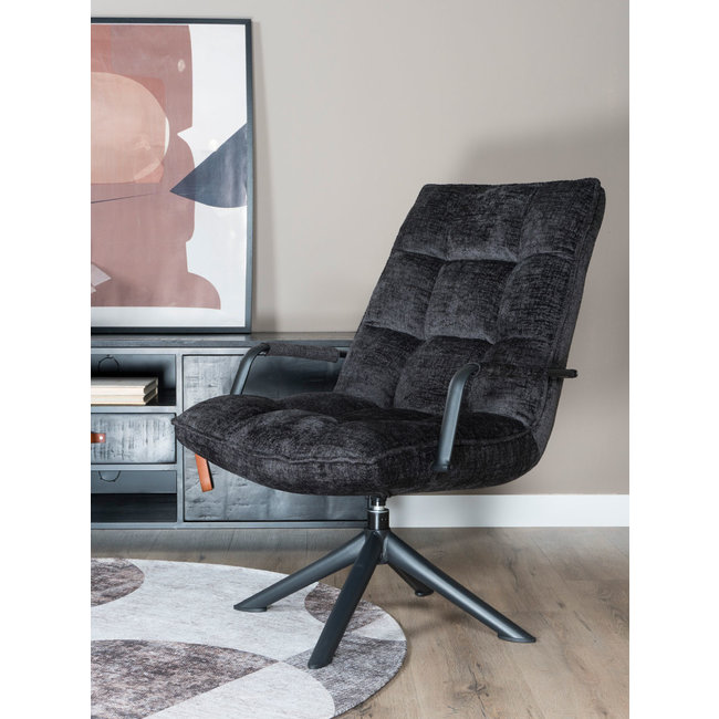 Fauteuil Rik met armleuning Fusion | Donkergrijs