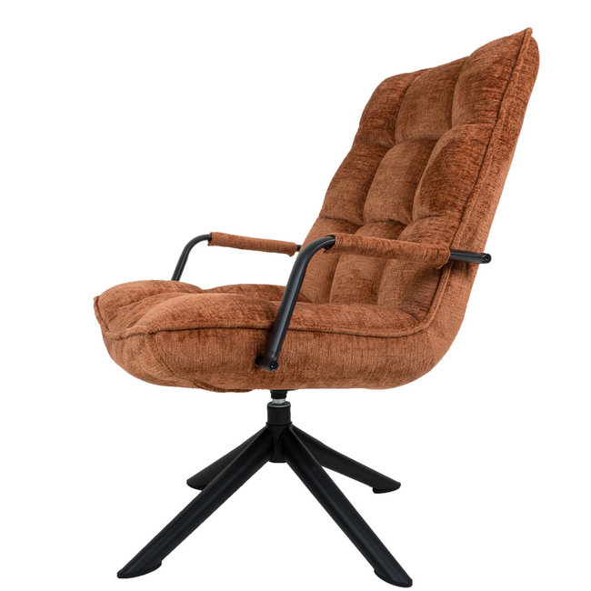 Fauteuil Rik met armleuning Fusion | Roestbruin