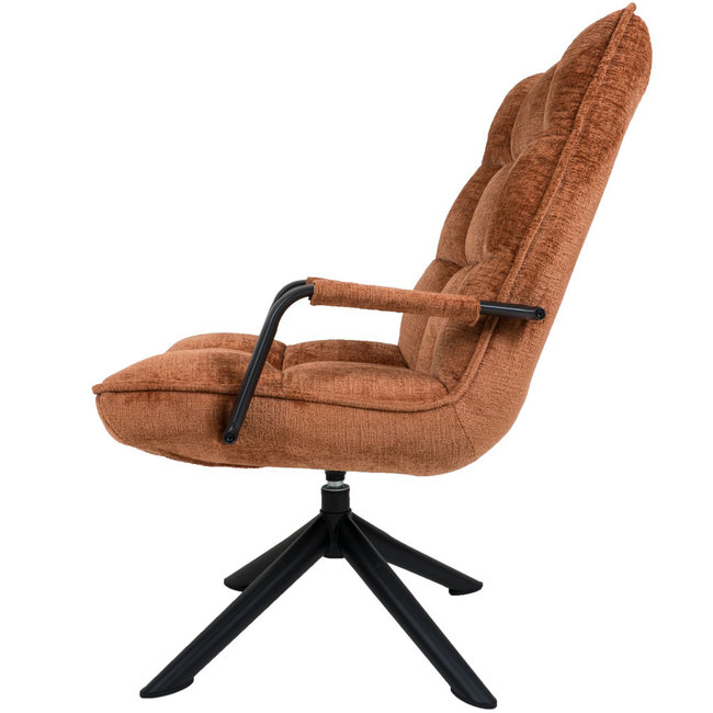 Fauteuil Rik met armleuning Fusion | Roestbruin