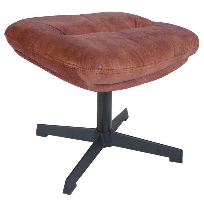 Hocker Rik Adore Velvet | Roestbruin