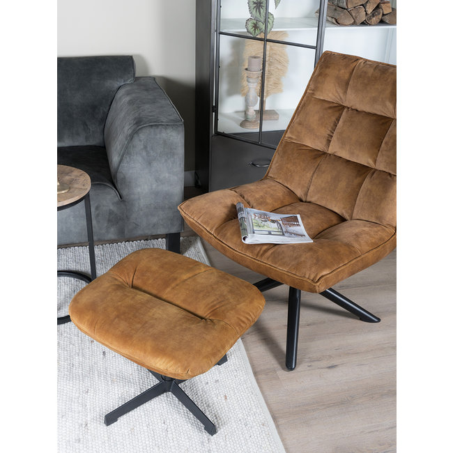 Hocker Rik Adore Velvet | Goud