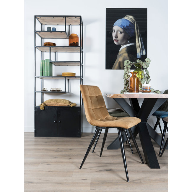 Eetkamerstoel Julia Velvet | Okergeel