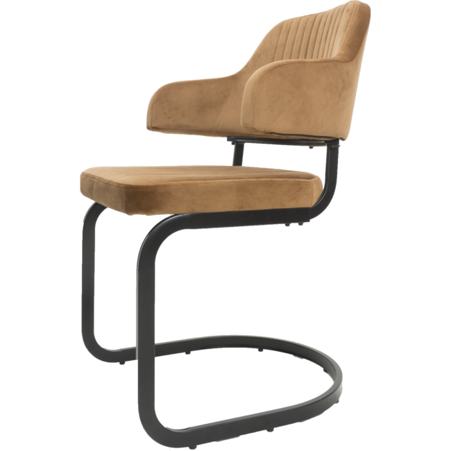 Eetkamerstoel Tess Velvet | Okergeel