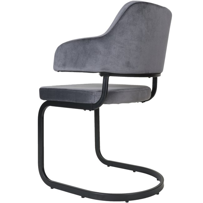 Eetkamerstoel Tess Velvet | Donkergrijs