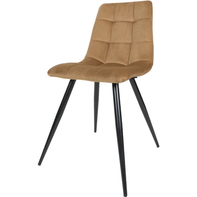 Eetkamerstoel Julia Velvet | Okergeel