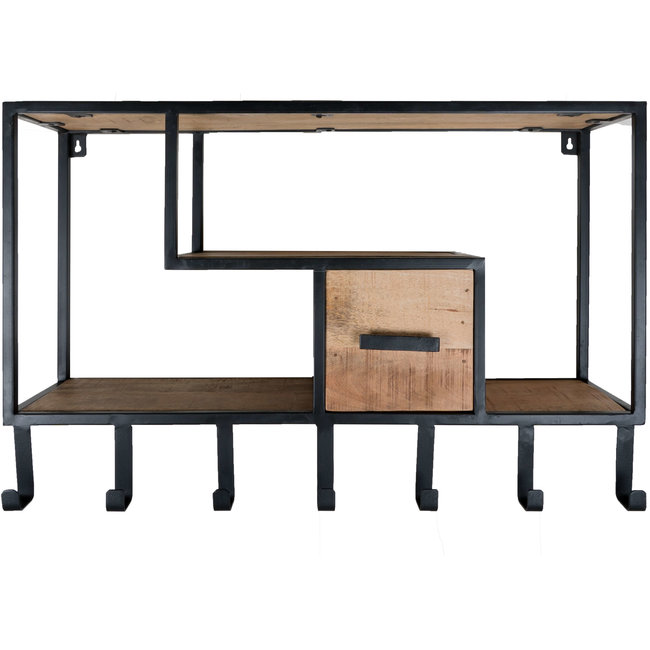 Wandkast - kapstok Moos midden | Bruin