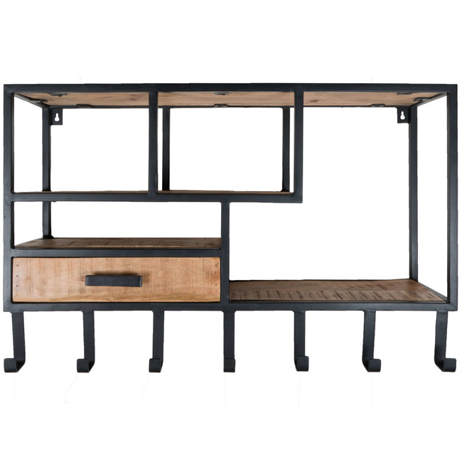 Wandkast - kapstok Moos links | Bruin