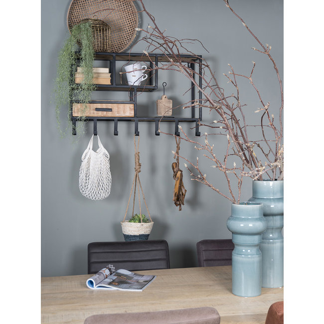 Wandkast - kapstok Moos links | Bruin