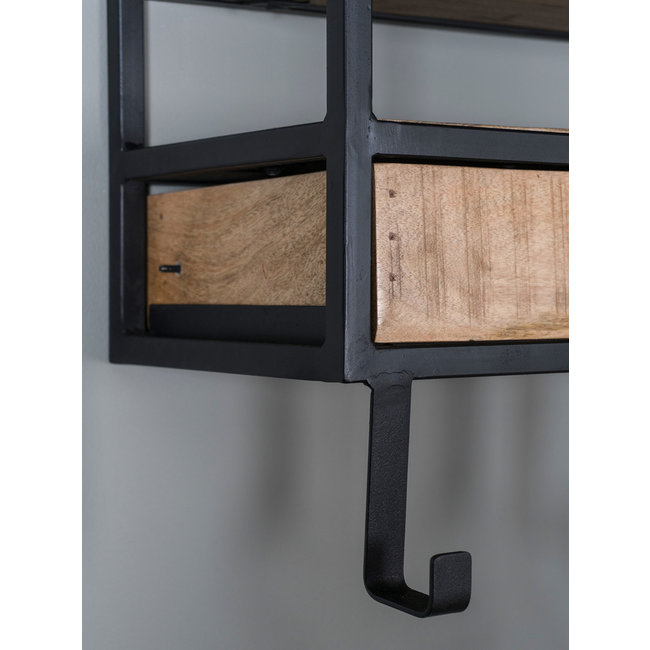 Wandkast - kapstok Moos links | Bruin