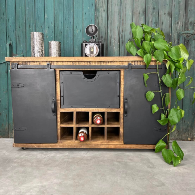 Wijnkastje schuifdeur 2.0 | Bruin