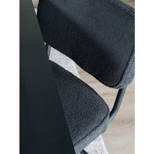 Eetkamerstoel Saar - Teddy | Donkergrijs