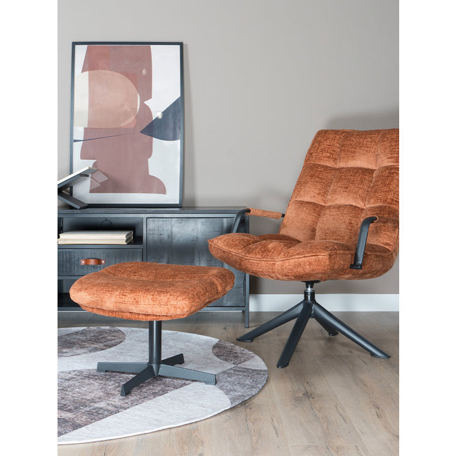 Fauteuil Rik met armleuning Fusion | Roestbruin