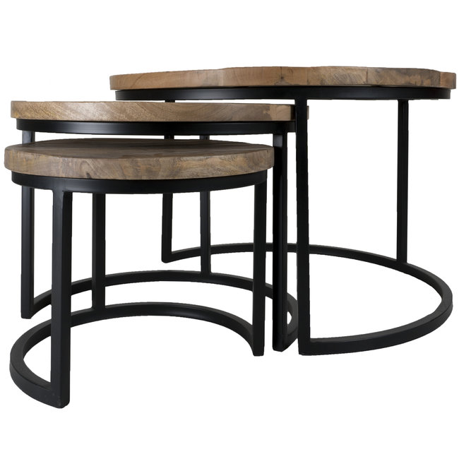 Salontafel Amber set van 3 | Bruin