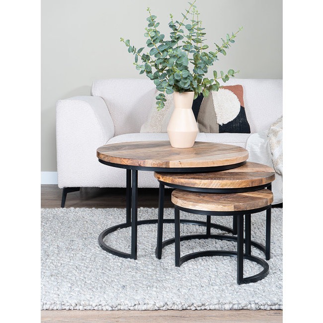 Salontafel Amber set van 3 | Bruin