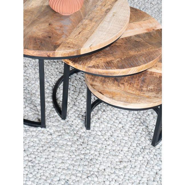 Salontafel Amber set van 3 | Bruin