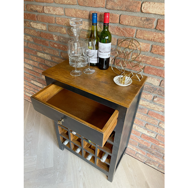 Industriële flessenkast 2.0 | Zwart