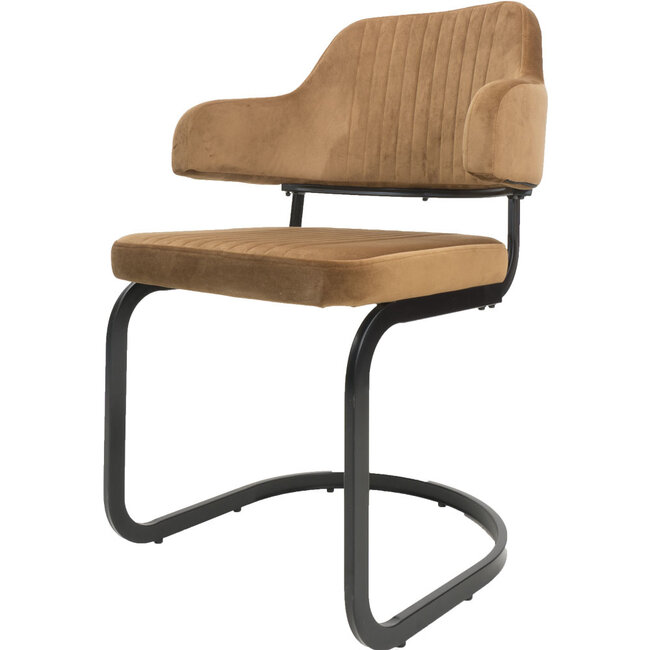 Eetkamerstoel Tess Velvet | Okergeel