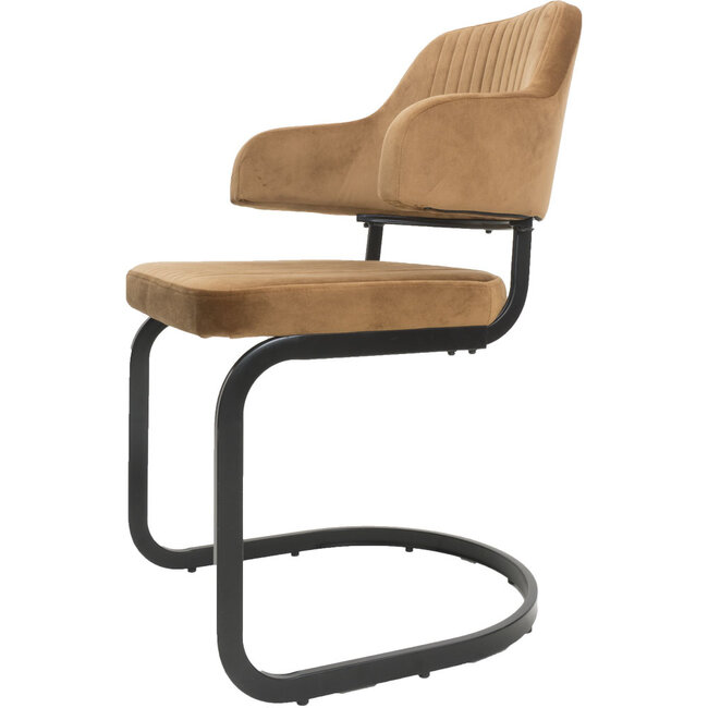 Eetkamerstoel Tess Velvet | Okergeel