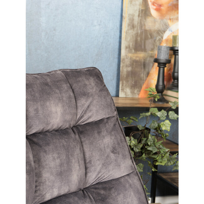 Fauteuil Rik Adore Velvet | Grijs