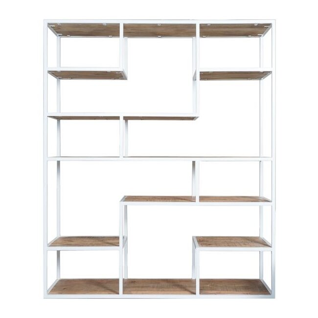 Vakkenkast Moos hout hoog | Wit