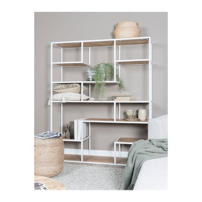 Vakkenkast Moos hout hoog | Wit