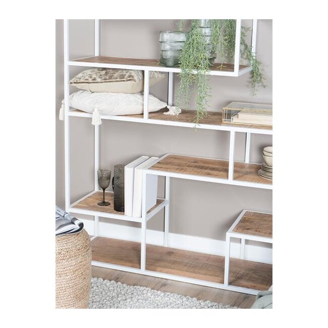 Vakkenkast Moos hout hoog | Wit