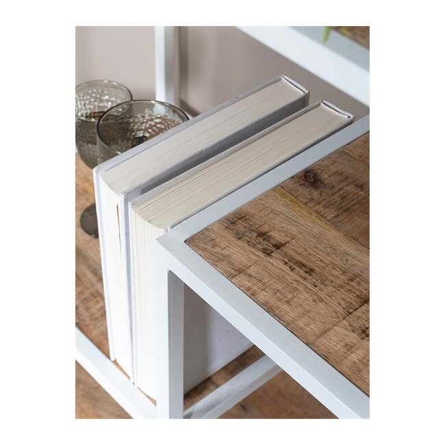 Vakkenkast Moos hout hoog | Wit