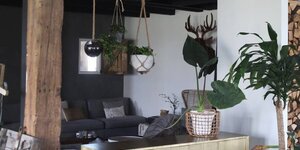 Woondroom: houten balken in huis