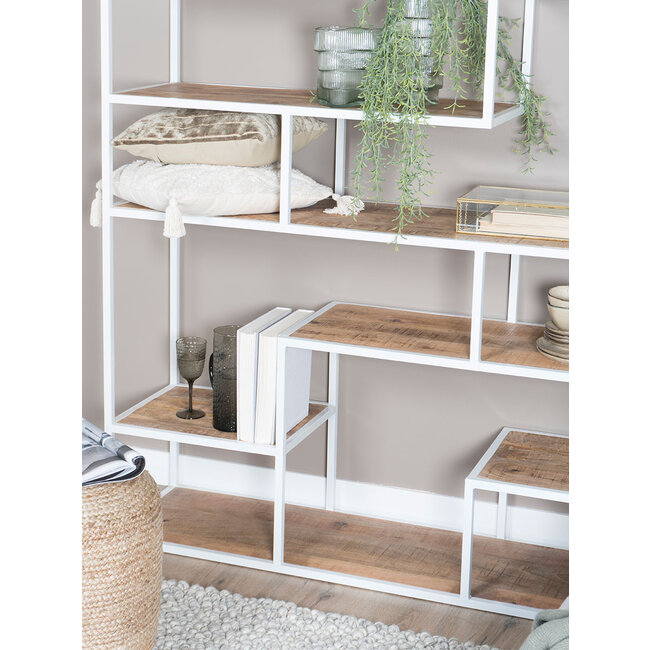 Vakkenkast Moos hout hoog | Wit