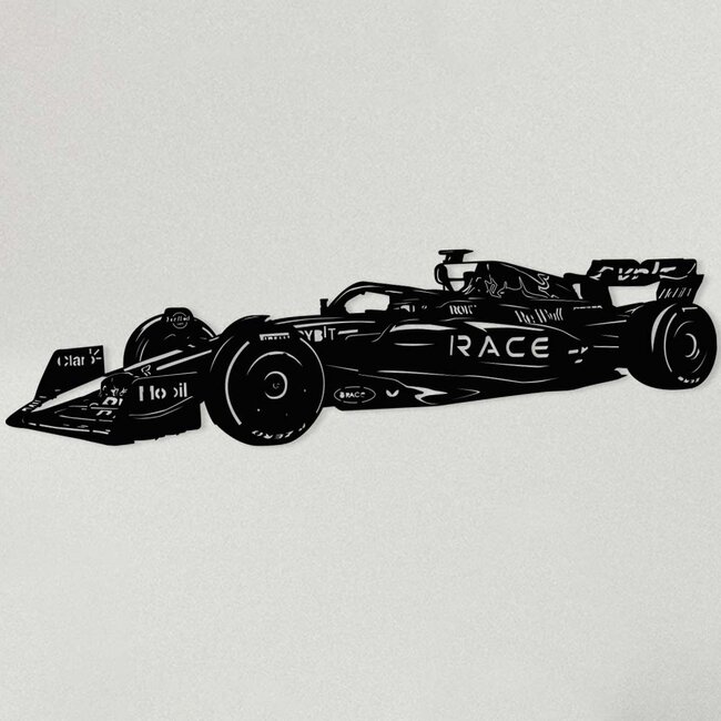 Formule 1 Raceauto wanddecoratie | Zwart