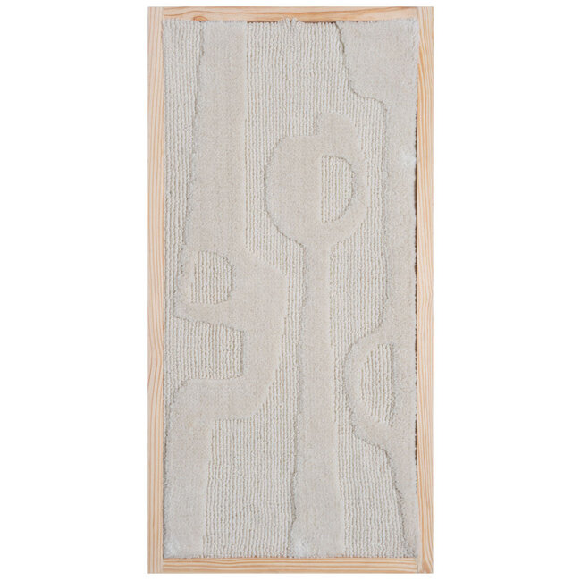 Wanddecoratie Devin Naturel - Wool Hanging 40 x 80 cm