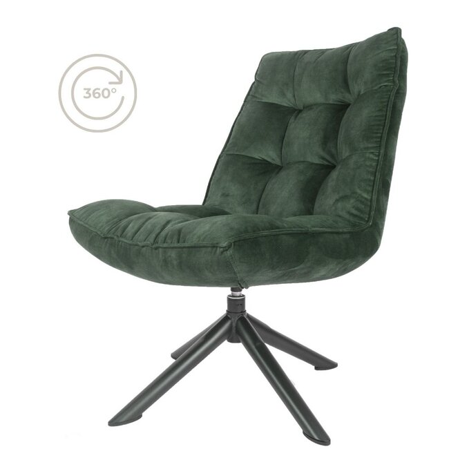 Fauteuil Rik Adore Velvet | Groen