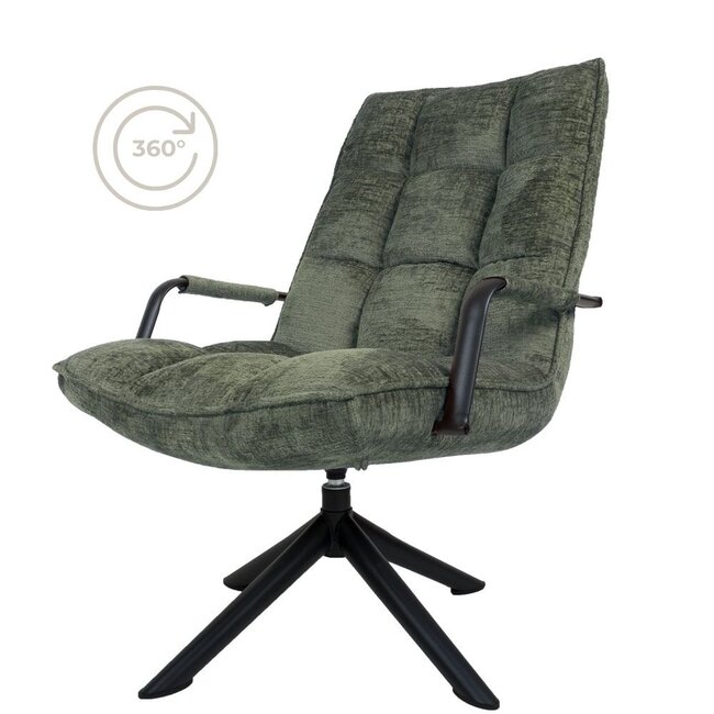 Fauteuil Rik met armleuning Fusion | Groen