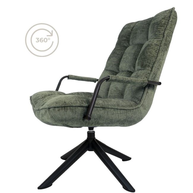 Fauteuil Rik met armleuning Fusion | Groen