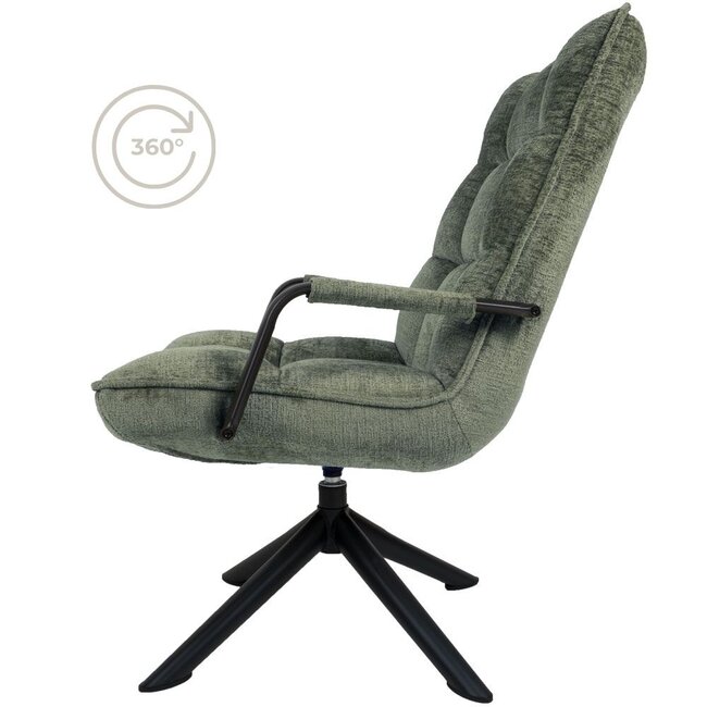 Fauteuil Rik met armleuning Fusion | Groen