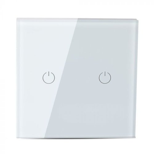 V-TAC Wifi Touch Schakelaar Wit 2 Switches V-TAC Wifi Touch Schakelaar Wit 2 Switches