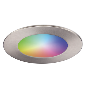 Hoftronic smart Intelligenter WiFi LED-Einbaustrahler Aura RGBWW Edelstahl IP44 1050lm