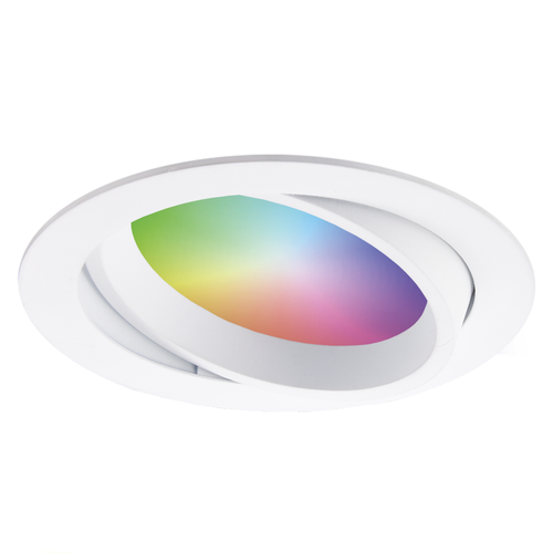 Hoftronic smart Smart WiFi LED recessed spotlight Luna RGBWW tiltable white IP44 1050lm