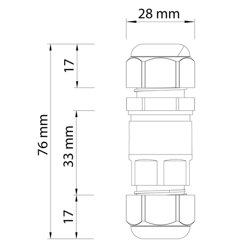 HOFTRONIC Cable connector IP68 waterproof