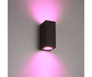 Selma Intelligenter Wifi Led Wandleuchte Schwarz Rgbww Gu10 Ip44 690lm Homeylux