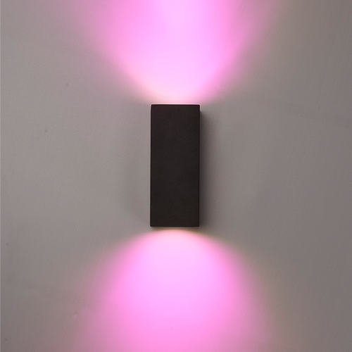Homeylux Smart WiFi LED wall light Selma black RGBWW GU10 IP65 double-sided illuminating